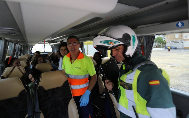 Simulacro de accidente con víctimas en Vegadeo