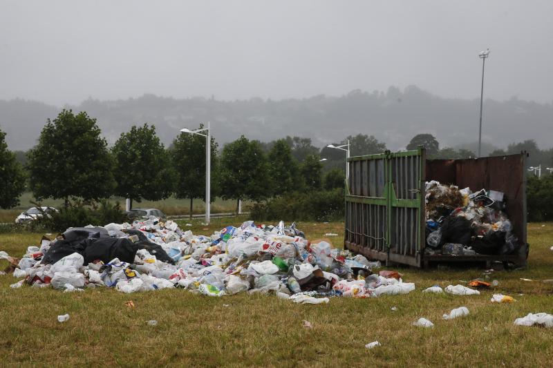 Así quedó el campo de las fiestas de Cabueñes