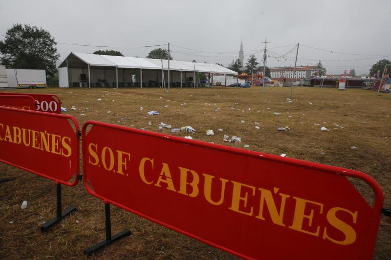 Así quedó el campo de las fiestas de Cabueñes