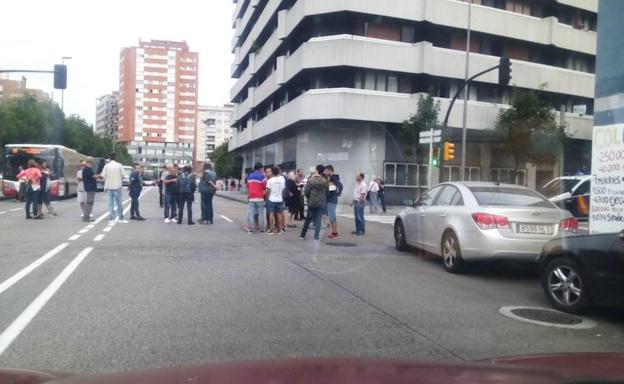 Cortes en las inmediaciones de la estación de Alsa por una protesta laboral