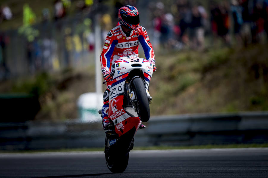 El italiano Danilo Petrucci, al volante de su Ducati.