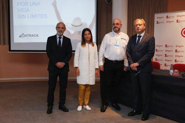 Antonio Corripio, Eva Illán, Juan Carracedo y Álvaro Alonso, en el acto de ayer. 