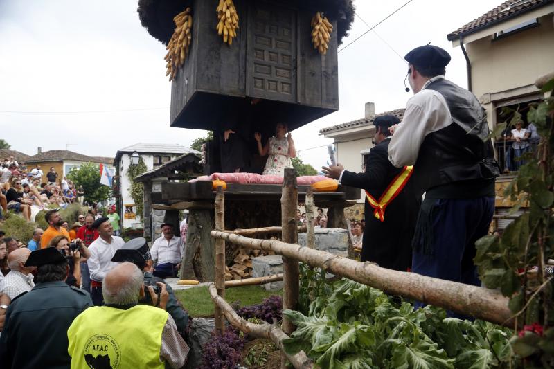 Centenares de personas han seguido el espectacular desfile de carrozas de Valdesoto, acto central de las fiestas en honor a San Félix. Una decena de agrupaciones han dado muestra de su creatividad e ingenio.