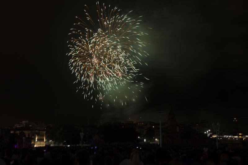 Así se vieron los fuegos de Gijón