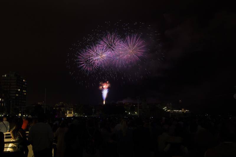 Así se vieron los fuegos de Gijón