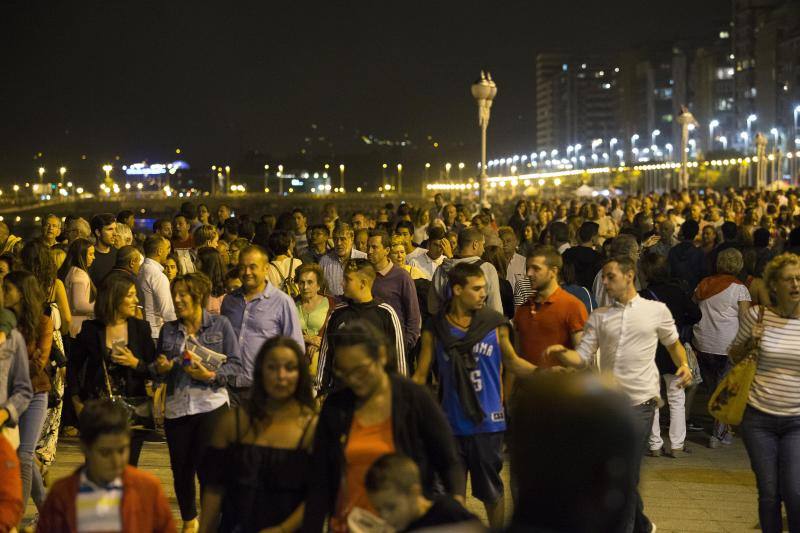 Así se vieron los fuegos de Gijón