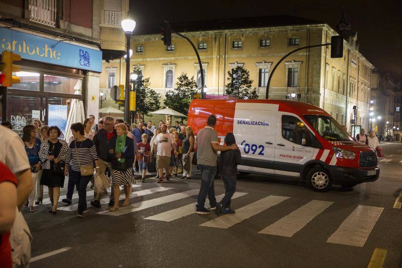 Amplio dispositivo de seguridad para la noche grande de Gijón