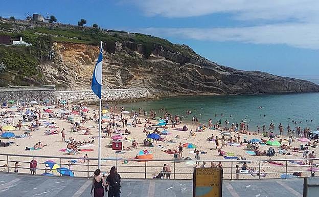 La playa del Sablón, esta mañana.
