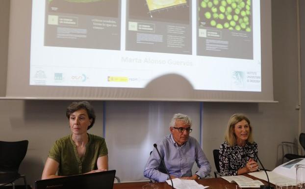 Marta Alonso, Ángel Martínez y Herminia Bermúdez. 