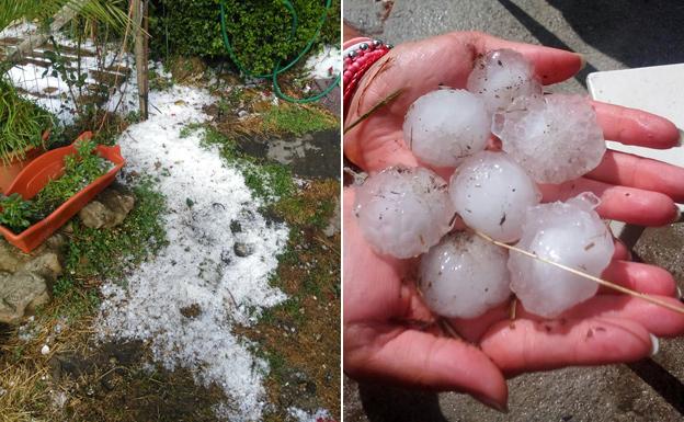 El granizo se hace notar en Asturias