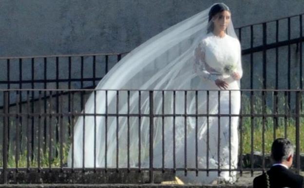 Kim Kardashian, en su boda.