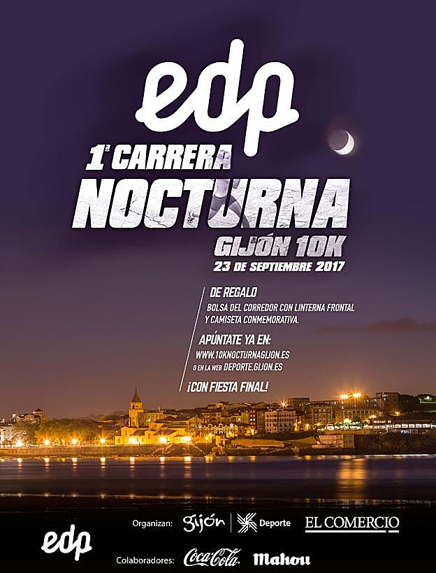 La EdP Carrera Nocturna Gijón 10k rompe la barrera del millar de inscritos