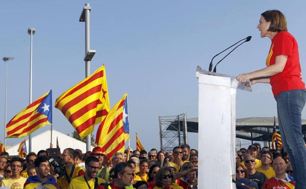 Carme Forcadell, durante su intervención.