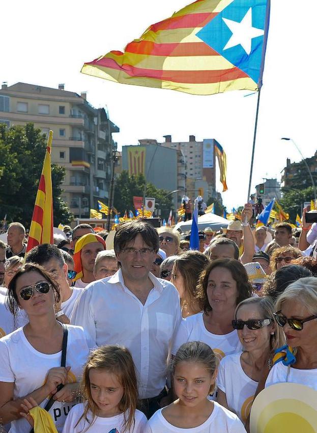 Puigdemont, durante la última Diada.