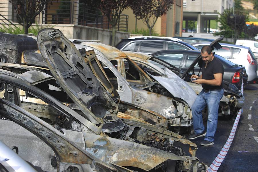 Los coches quemados de La Corredoria