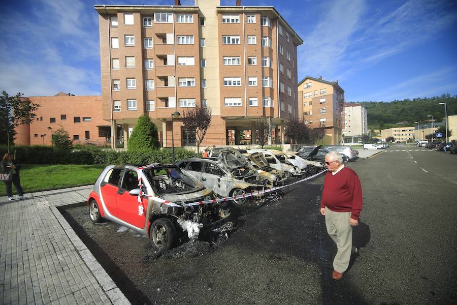 Los coches quemados de La Corredoria