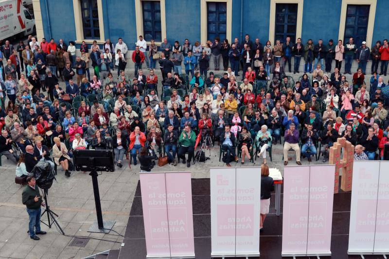 Acto de campaña de Adrián Barbón en Pola de Laviana