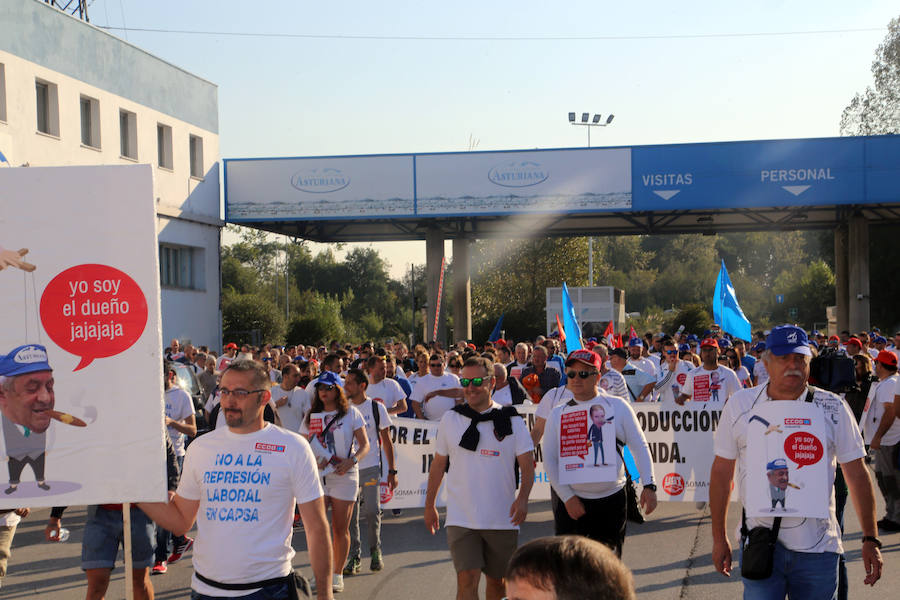 Marcha de los trabajadores de CAPSA hasta Oviedo