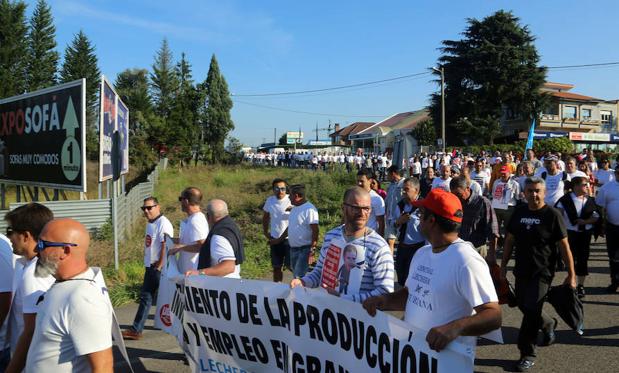 Marcha de los trabajadores de CAPSA hasta Oviedo