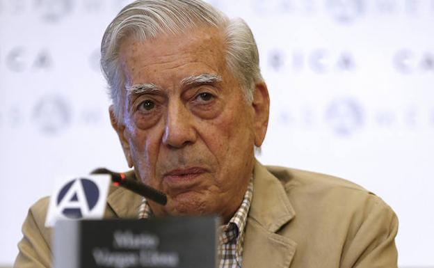 Vargas Llosa, en la presentación de 'Conversación en Princeton'.