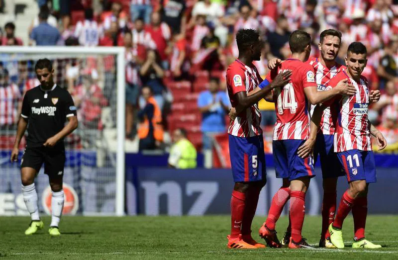 Las mejores imágienes del triunfo del Atlético ante el Sevilla (2-0) en el Wanda Metropolitano