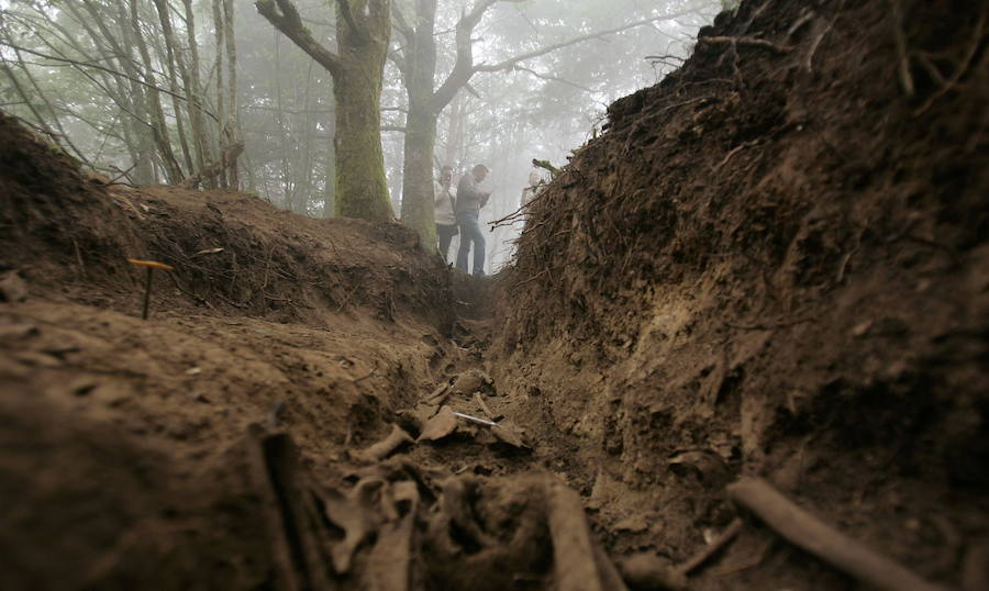 La Asociación para la Recuperación de la Memoria Histórica exhumó entre agosto de 2007 y marzo de 2008 tres fosas en el Alto del Acebo, entre Grandas de Salime y A Fonsagrada (Lugo) y recuperó los restos de los hombres del Batallón Galicia. Fueron enterrados en el cementerio de la localidad lucense en noviembre de 2009.