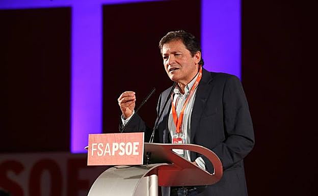 Javier Fernández, durante su intervención. 