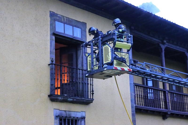 Incendio en el Palacio de Lieres