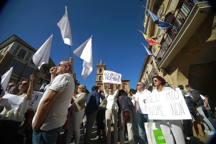 El desafío catalán llena Asturias de concentraciones