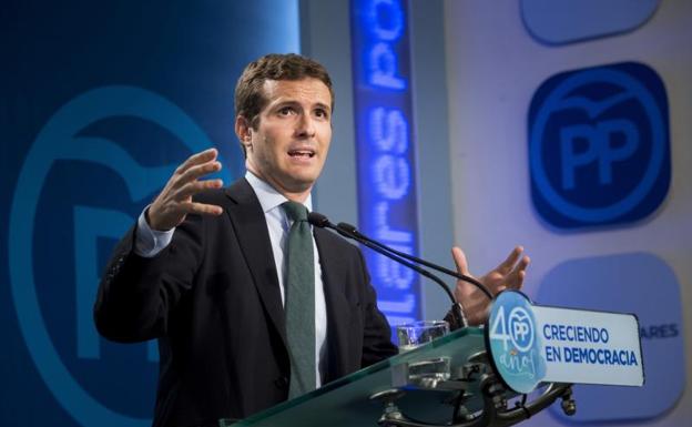 El vicesecretario de Comunicación del Partido Popular, Pablo Casado.