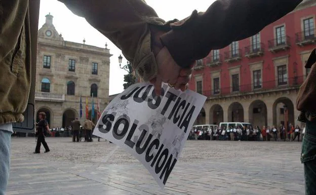 Una movilización de justicia anterior en Gijón.