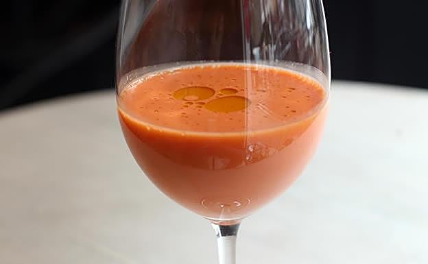 Sopa fría de manzana a la sidra