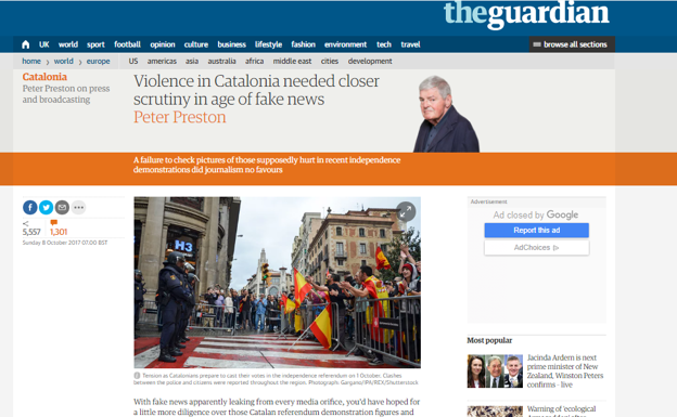 Artículo de opinión del exdirector de The Guardian.