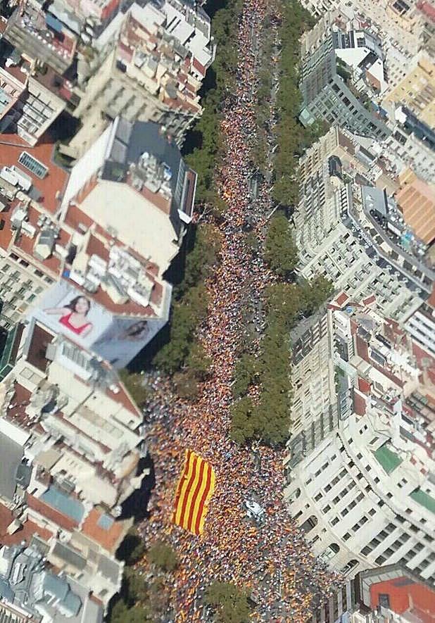 Imagen aérea de la manifestación