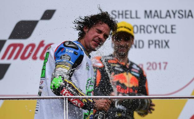 Morbidelli bañado en champagne. 