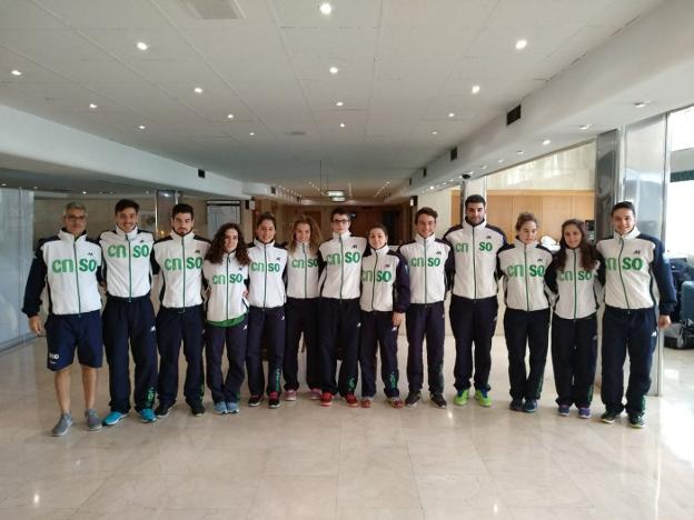 Los integrantes del equipo del Santa Olaya que participaron en el Open Comunidad de Madrid. 