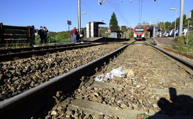 Imagen del apeadero de Las Segadas tras el accidente.