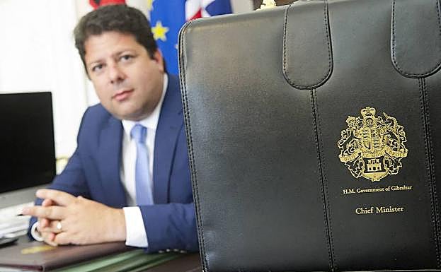 Picardo, ministro principal de Gibraltar. 