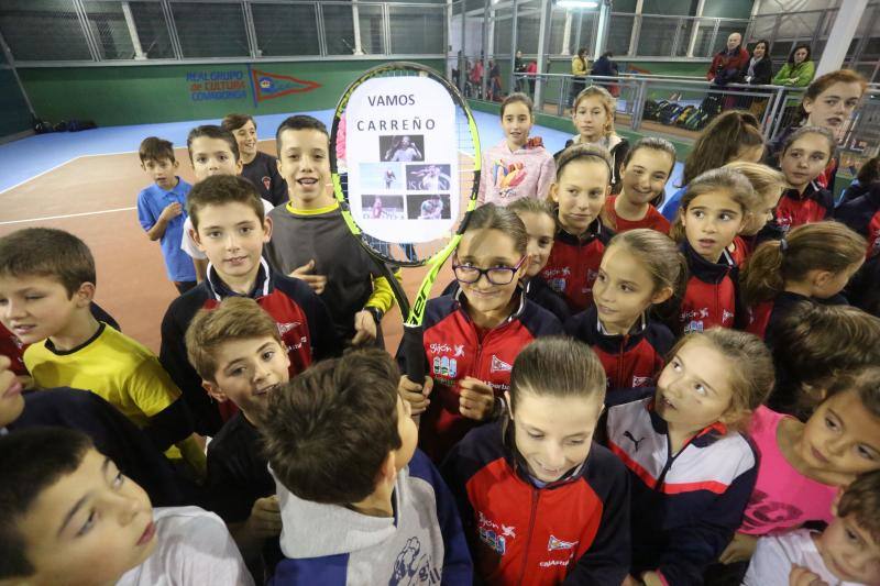 Las jóvenes promesas grupistas del tenis animan a Carreño