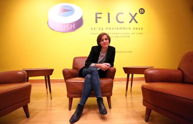 Carla Simón, ayer, en el FICX.
