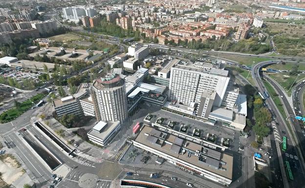 Vista aérea del Hospital La Paz de Madrid.