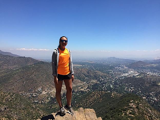 María Mata, en el cerro Pochoco, en Los Andes. 