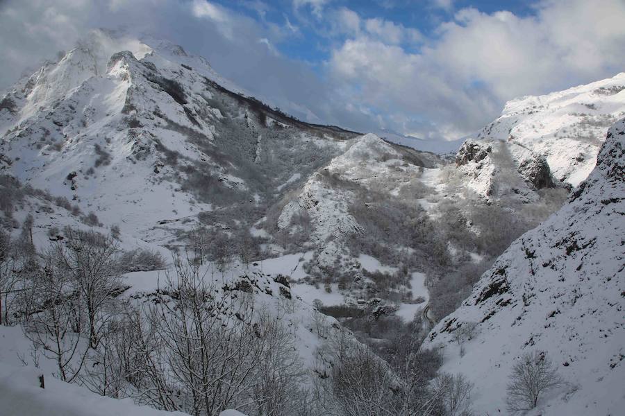 El Principado, cubierto por la nieve