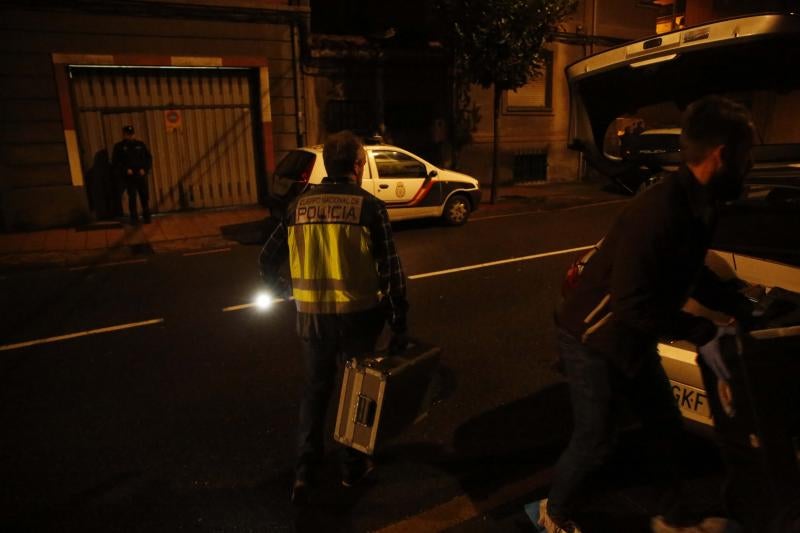 Las imágenes del crimen en La Felguera