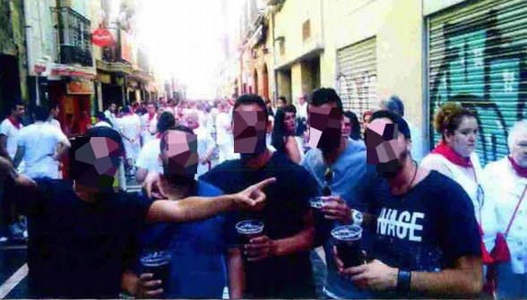 Imagen adherida a la causa de San Fermín, hora de creación: 13.55 hortas del día 6 de julio de 2016, previo a los hechos. 