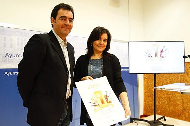 Iván Cuervo y Yolanda Alonso, en la presentación de ayer. 