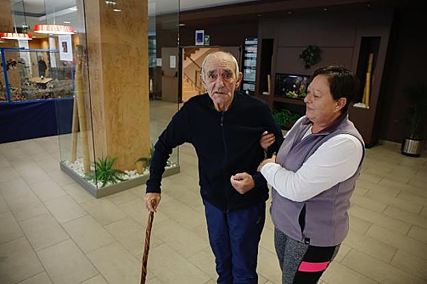 Gelito, con su mujer, Rafaela Sánchez. 