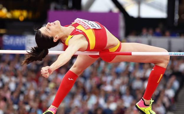 Ruth Beitia, en su última competición.