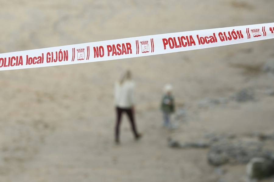 Las imágenes que deja en Gijón el paso del temporal