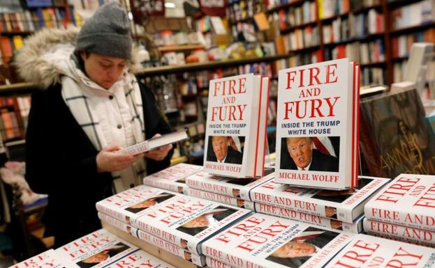 Ejemplares de 'Fuego y Furia' en una librería de Nueva York.